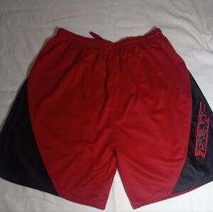 Red and Black Men's Athletic Shorts